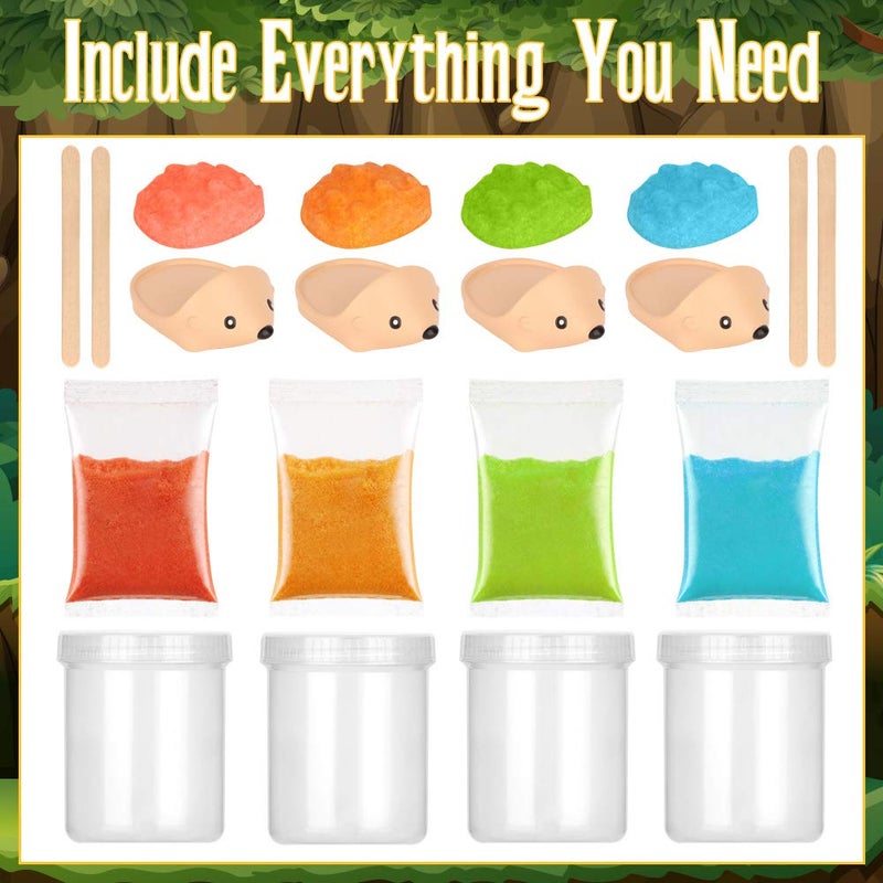 XX Crystal Growing Kit for Kids - 4 Vibrant Colored Hedgehog to Grow - Science Kits for Kids Age 6-8, Toys for Boys Age 8-12, Great Gifts Idea for 9 Year Old Girls, STEM Projects - Image 4